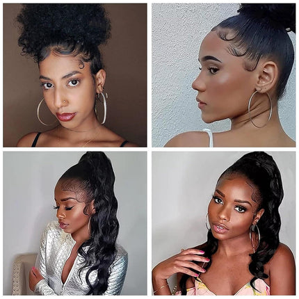 Baby Hair Tattoo Stickers Black Hairline Edge Decals Curly Women Stickers Fringe - Aimall