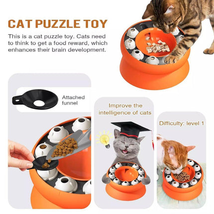 Pet Slow Feeder Interactive Cat Dog Food Dispenser Puzzle Toy for Healthy Eating