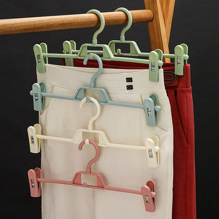 Seamless Household Retractable Pants Rack Buckle Clothes Clip Inner Hanger
