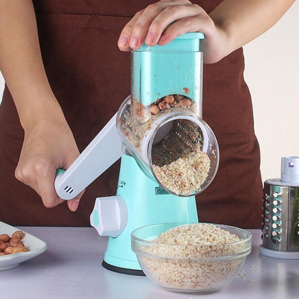 Kitchen Vegetable Fruit Slicer Cutter Shredder Food Manual Rotary Grater Chopper - Aimall