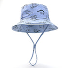 Cartoon Dinosaur Bucket Hat with Wide Brim for Summer Sun Protection