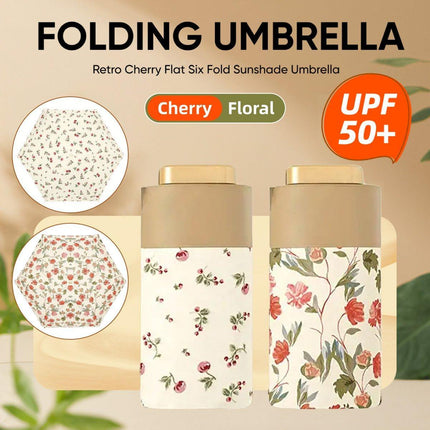 Compact Folding Sun Umbrella Portable UV Protection Travel Rain Shine Dual Use