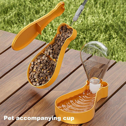 Portable Pet Water Bottle Outdoor Feeder Dual Purpose Drinking Travel Use
