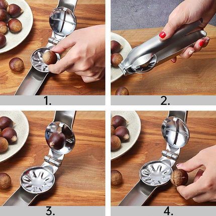 Chestnut Opener 304 Stainless Steel Cross Chestnut Shell Stripper Nut Cracker