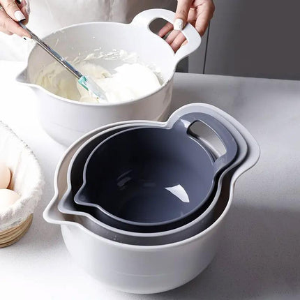 4pcs Salad Bowls with Handles Vegetable and Fruit Snack Serving Plates Durable