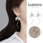Elegant Fishtail Shaped Earrings For Women Stylish Dangle Jewelry Accessory