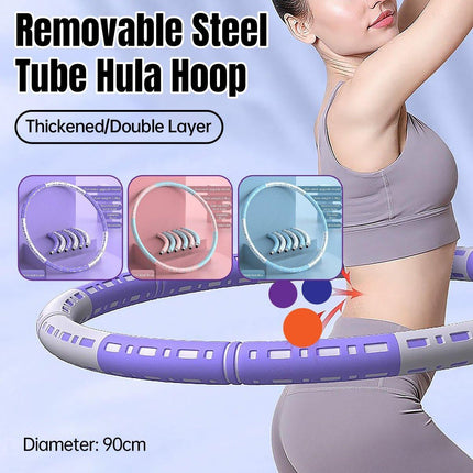 Detachable Weighted Hula Hoop Fitness Equipment for Home Exercise Use