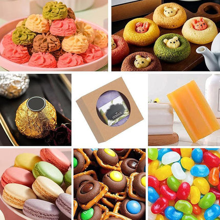 50PCS Handmade Soap Paper Box Round Window Kraft Black White Candy Biscuit Box