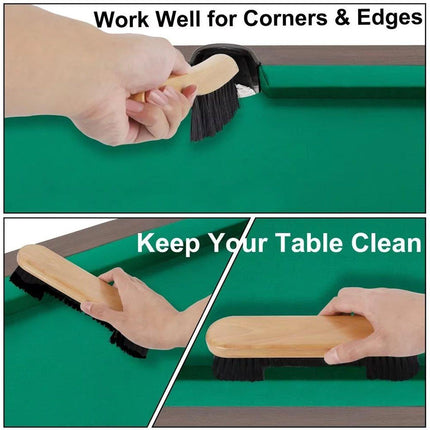2PCS Brush Rail Brush Set Billiard Table Cleaning Kit Pool Table Corner Brush