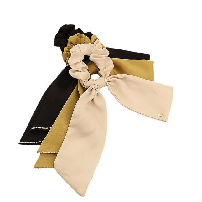 Style Hair Ring Large Intestine Hair Ring Women Hair Rope Bowknot Rubber Band - Aimall