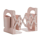 Adjustable Desktop Bookshelf Organizer With Pen Holder Folding Book Storage Rack