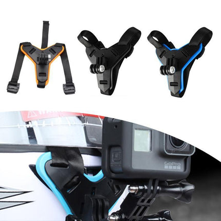Helmet Chin Mount Holder Motorcycle Strap For GoPro Hero 9/8/7/6/5 Sports Camera - Aimall