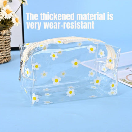 2PCS Large Capacity Transparent PVC Travel Bag Women Portable Wash Storage Bag