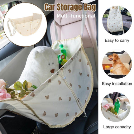 Car Seatback Storage Organizer Multi Function Rear Seat Hanging Storage Bag