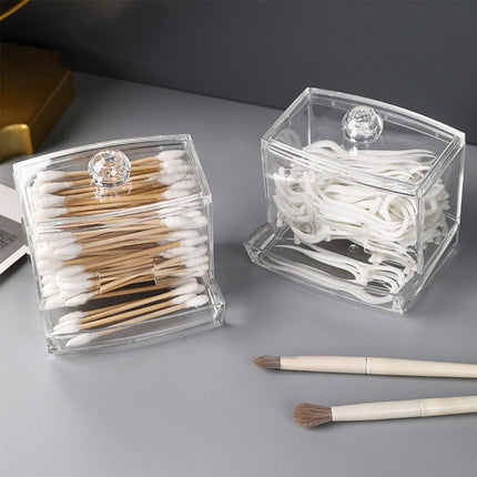 Cosmetic Cotton Swab Organizer MakeupBox Container Case Clear Acrylic Bud Holder