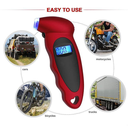LCD Tyre Car air pressure tester Digital Gauge Auto Truck Tire Motorcycle Meter - Aimall