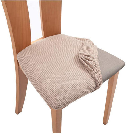 Stretch Dining Room Chair Seat Covers Slip Jacquard Removable Washable Slipcover - Aimall