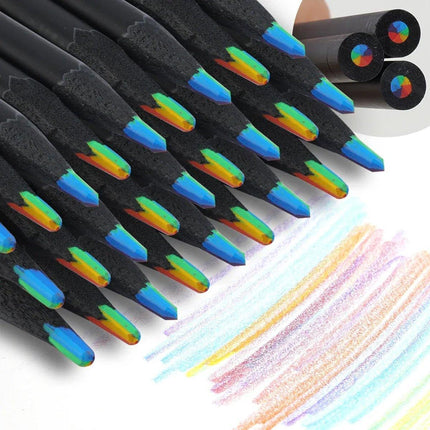 Rainbow Colour Pencils Multicolour Gradient Drawing Pencils for Students