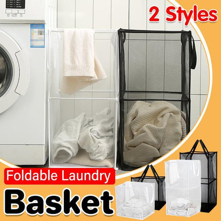 Foldable Laundry Washing Clothes Storage Bag Hamper Basket Bin Organiser - Aimall