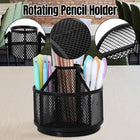 Rotating Pen Holder Organizer Multifunctional Desk Storage Bucket for Office