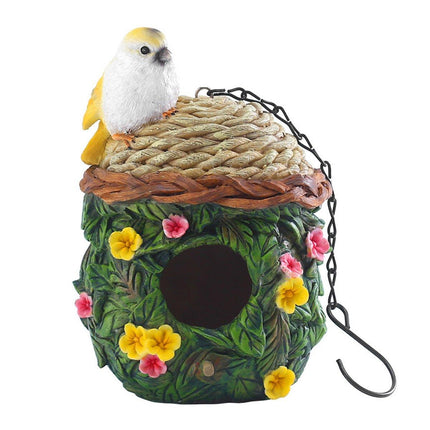 Resin Hanging Birdhouse Outdoor Garden Birdhouse for Birds Wild Birds Nesting