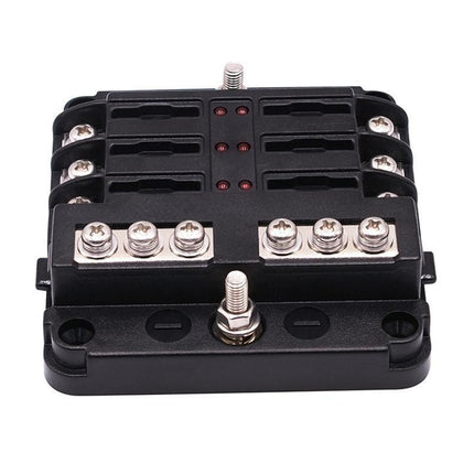 23PC 6 Way Blade Fuse Box Block Holder Indicator LED Light 12V/32V Car Marine - Aimall