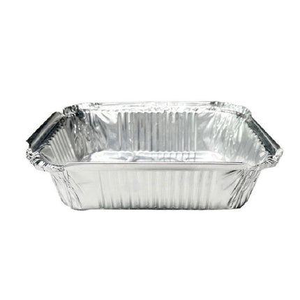 125PCS Disposable Quadrate Tin Foil Pans Oven Grill Safe Non-Stick Baking Trays