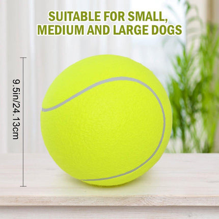 Inflatable Tennis Ball Pet Toy for Dogs Training Interactive Play Fetch Fun