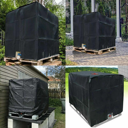 1000L Water Tank Cover Sun Protective Hood 210D UV Resistant Rain IBC Container - Aimall