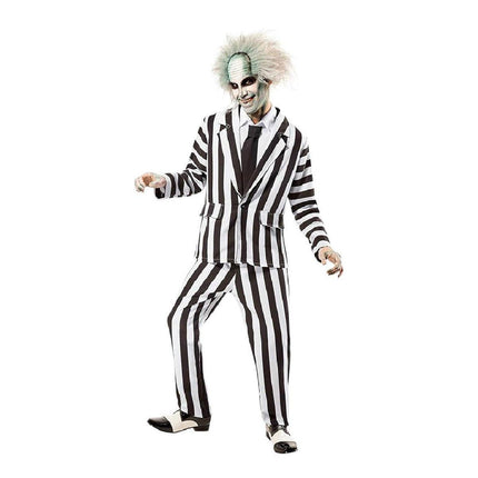 Archmage Cos Suit Beetle Sauce Michael Keaton Black And White Striped Suit Cosplay Halloween Suit