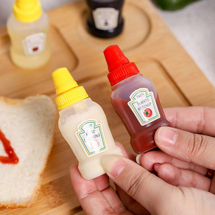 4pcs Mini Portable Sauce Box Condiment Dispensers for Picnic and Outdoor Use