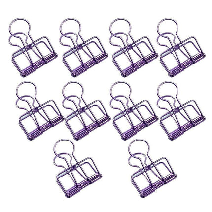 Solid Color Hollow Out Swallowtail Metal Binder Bookmark Clips Office Supplies - Aimall