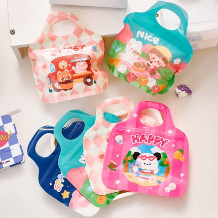 50PCS Cartoon Ziplock Snack Bags Shaped Food Storage Treat Pouches for Parties