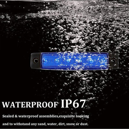 12X 12V Marine Boat Blue LED Deck Courtesy Lights Waterproof Stern Transom Light - Aimall