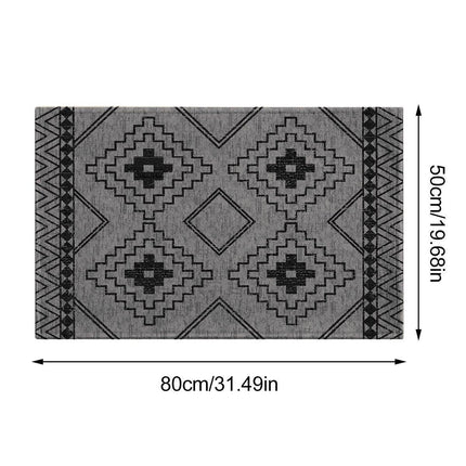 Bohemian Entryway Rug Decorative Floor Mat Indoor Outdoor Non-Slip Door Mat