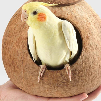 Lanyard Birdhouse Parrot Coconut Nest Bed Hanging Bird Cage for Small Birds