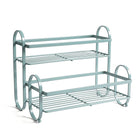 Iron Double Storage Shelf Organiser Durable Metal Rack for Kitchen Bathroom Use