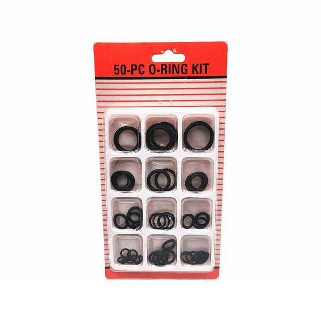 Rubber O-Ring Assortment Kit 50PC- Pack O-Rings Set Automotive Plumbing Seals - Aimall