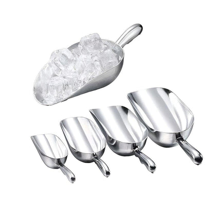 4 Sizes Aluminum Alloy Ice Shovel Flour Rice Scoop Multipurpose Kitchen Tool