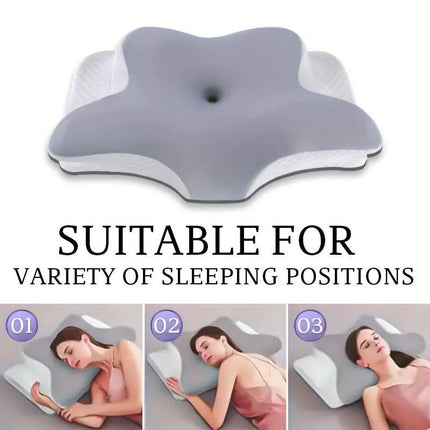 Memory Foam Butterfly Neck Pillow for Enhanced Comfort and Sleep Positioning