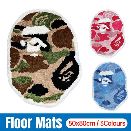 Mushroom Shaped Bathroom Mat Absorbent Non Slip Cartoon Rug Soft Mat