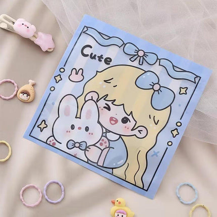 100pcs Cute Cartoon Ziplock Bags for Snacks Candy Cookies Plastic Storage Bags