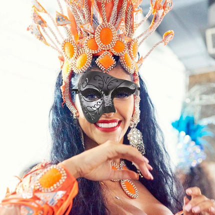 One Eye Half Face Mask Prom Party Nightclub Costume Mask Halloween Fancy Dress