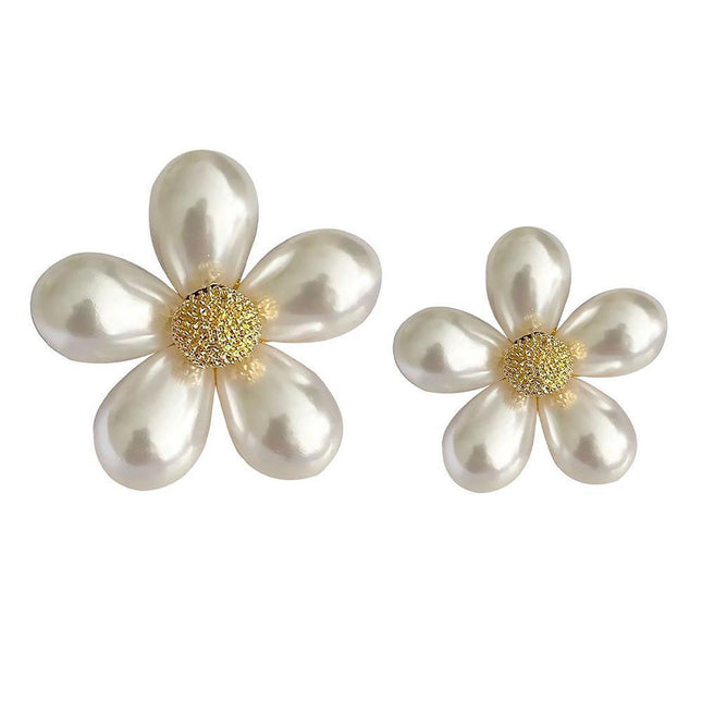 Imitation Pearl Flower Brooch Fashion Corsage Pin Jewelry Accessory Women