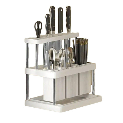 Cutlery Holder Storage Caddy Kitchen Utensil Drying Rack For Spoon Fork Knife