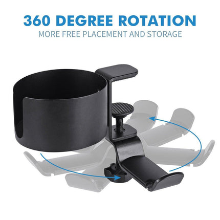 360-degree Rotating Metal Earphone Holder Desk Cup Storage Rack Headphone Stand