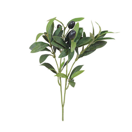 5PCS Artificial Olive Branch Greenery Fake Olive Leave with Fruit for Home Decor