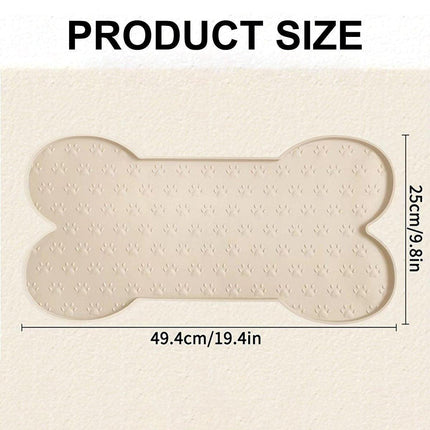 Silicone Pet Feeding Food Mat Bone Waterproof Non-slip Cat Dog Bowl Placemat