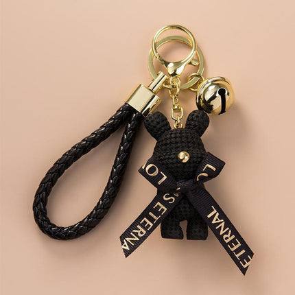 Rabbit/Bear Doll Accessories Car Key Ring Keyring Ornaments Bear Keychain - Aimall