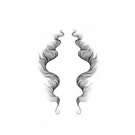 Baby Hair Tattoo Stickers Black Hairline Edge Decals Curly Women Stickers Fringe - Aimall